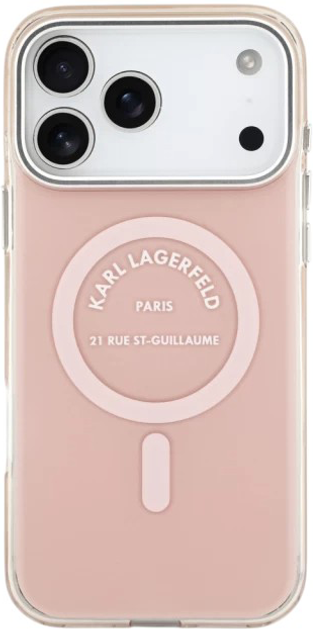 Etui Karl Lagerfeld IML Karl RSG Logo do Apple iPhone 17 Pro Max Pink (3666339530488) - obraz 4