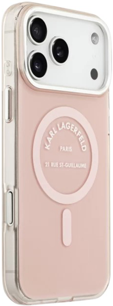 Etui Karl Lagerfeld IML Karl RSG Logo do Apple iPhone 17 Pro Max Pink (3666339530488) - obraz 5