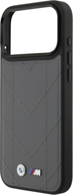 Etui plecki BMW M Quilted Logo MagSafe do Apple iPhone 17 Pro Max Graphite (BMHMP17X25PSECHA) - obraz 6