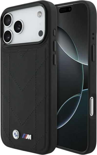 Панель BMW M Quilted Logo MagSafe для Apple iPhone 17 Pro Max Black (BMW001057) - зображення 1