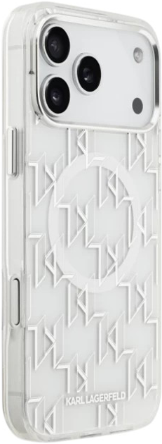 Панель Karl Lagerfeld IML KL Monogram MagSafe do Apple iPhone 17 Pro Max White (3666339505981) - зображення 5
