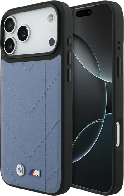 Панель BMW M Quilted Logo MagSafe для Apple iPhone 17 Pro Max Blue (BMHMP17X25PSECHB) - зображення 1