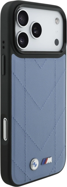Панель BMW M Quilted Logo MagSafe для Apple iPhone 17 Pro Max Blue (BMHMP17X25PSECHB) - зображення 3