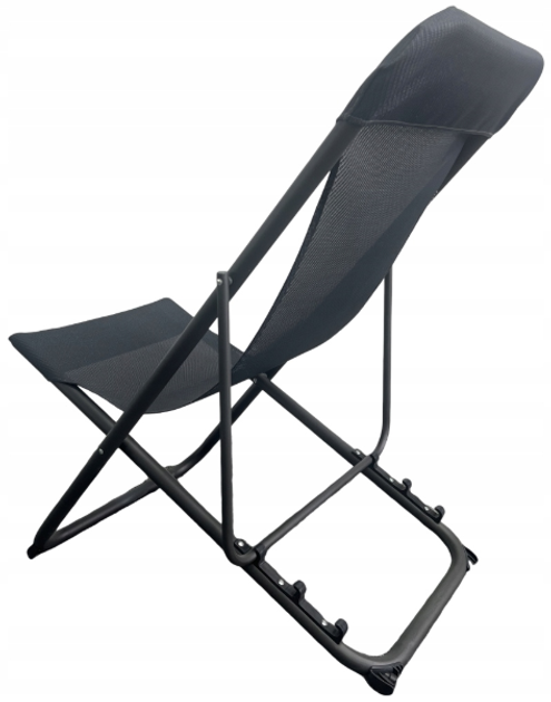 Leżak ogrodowy Platinet PCSB028B fotel tarasowy skadany Czarny (5907595461382) - obraz 2