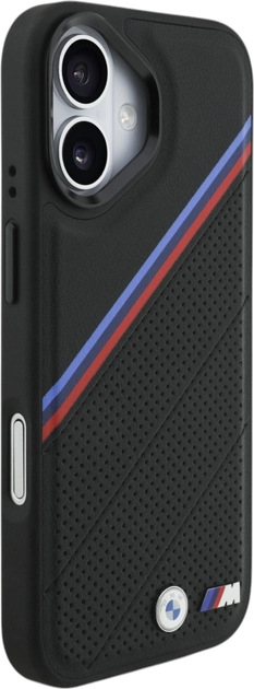 Панель BMW M Tricolor Metal Logo MagSafe для Apple iPhone 17 Black (BMHMP17S25PCSPEK) - зображення 3