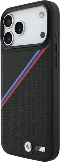 Etui plecki BMW M Quilted Logo MagSafe do Apple iPhone 17 Pro Max Black (BMHMP17X25PCSPEK) - obraz 4