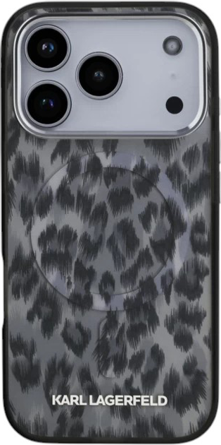 Панель Karl Lagerfeld IML Leopard Pattern MagSafe do Apple iPhone 17 Pro Max Black (3666339506100) - зображення 4