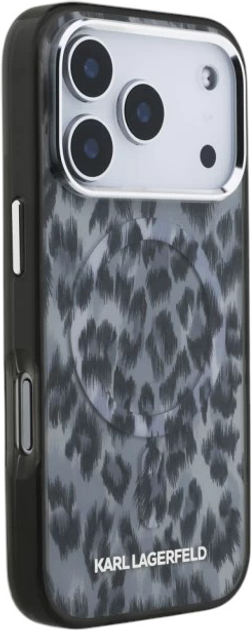 Панель Karl Lagerfeld IML Leopard Pattern MagSafe do Apple iPhone 17 Pro Max Black (3666339506100) - зображення 5
