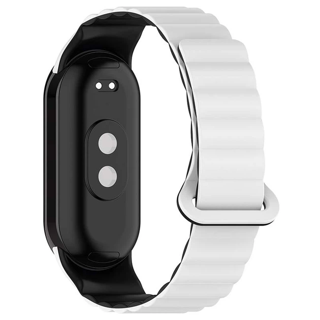Ремешок Dual-color Magnetic для Xiaomi Mi Band 9/8 White / Black - изображение 2