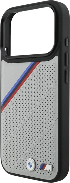 Etui plecki BMW M Quilted Logo MagSafe do Apple iPhone 17 Pro Gray (BMHMP17L25PCSPEG) - obraz 6