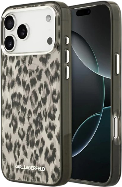 Панель Karl Lagerfeld IML Leopard Pattern MagSafe do Apple iPhone 17 Pro Max Brown (3666339506148) - зображення 1