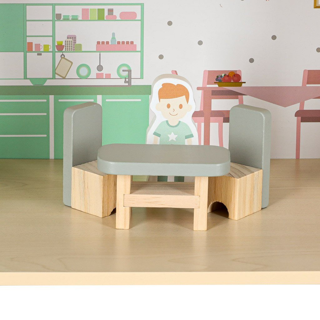 Drewniany domek dla lalek Kik Lulilo Peonio LED 70 cm Różowy (KX3053) (5903039767546) - obraz 12