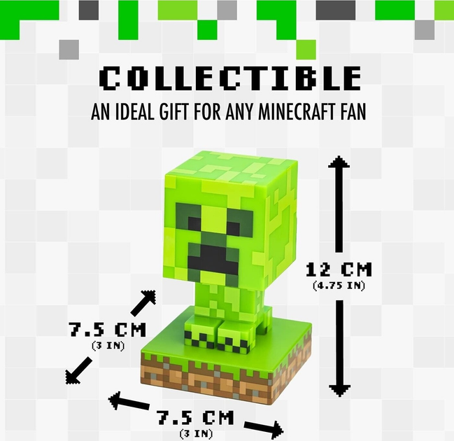 Нічник Paladone Icons Minecraft Creeper LED 11 см (5055964742270) - зображення 3
