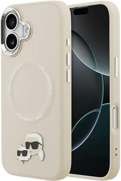Панель Karl Lagerfeld Karl & Choupette Pin MagSafe do Apple iPhone 17 Beige (3666339495138) - зображення 1