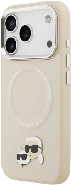 Панель Karl Lagerfeld Karl & Choupette Pin MagSafe do Apple iPhone 17 Pro Beige (3666339495152) - зображення 3