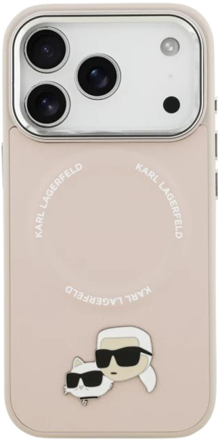 Etui Karl Lagerfeld Karl & Choupette Pin MagSafe do Apple iPhone 17 Pro Pink (3666339495473) - obraz 4