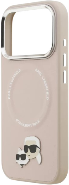 Etui Karl Lagerfeld Karl & Choupette Pin MagSafe do Apple iPhone 17 Pro Pink (3666339495473) - obraz 6