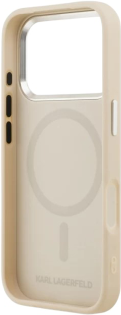 Панель Karl Lagerfeld Karl & Choupette Pin MagSafe do Apple iPhone 17 Pro Max Beige (3666339495169) - зображення 7