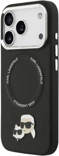 Панель Karl Lagerfeld Karl & Choupette Pin MagSafe do Apple iPhone 17 Pro Max Black (3666339495008) - зображення 3