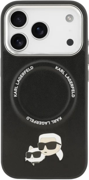 Панель Karl Lagerfeld Karl & Choupette Pin MagSafe do Apple iPhone 17 Pro Max Black (3666339495008) - зображення 4
