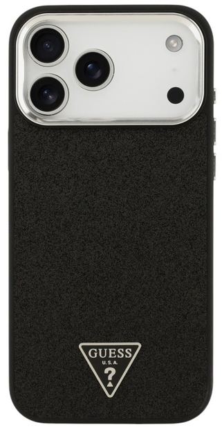Панель Guess Glitter Triangle Logo MagSafe для iPhone 17 Pro Black - зображення 2