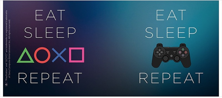 Kubek ABYstyle PlayStation Eat Sleep Repeat 320 ml (5028486342020) - obraz 4