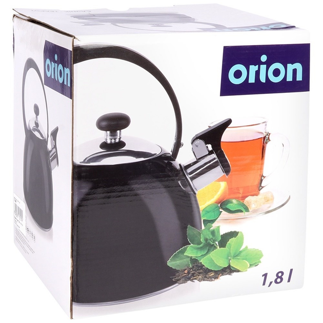 Czajnik Orion z gwizdkiem stalowy Czarny 1.5 l (8592381131579) - obraz 7