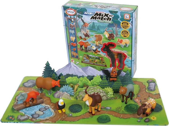 Klocki magnetyczne Popular Playthings Magnetic Mini Zwierzeta lesne (0755828623435) - obraz 2