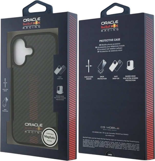 Etui Red Bull Kevlar Powerbar MagSafe do Apple iPhone 17 Black (3666339527266) - obraz 8