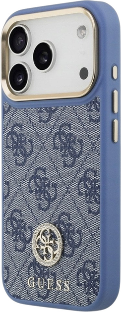Панель Guess 4G Strass Logo MagSafe для iPhone 17 Pro Blue (3666339529444) - зображення 2