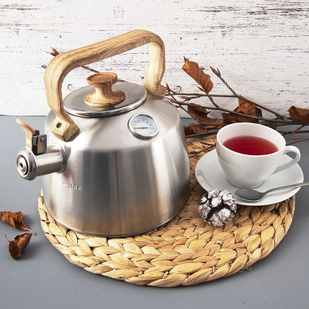 Czajnik Orion z gwizdkiem i termometrem Stalowy 3.2 l (8592381194741) - obraz 8