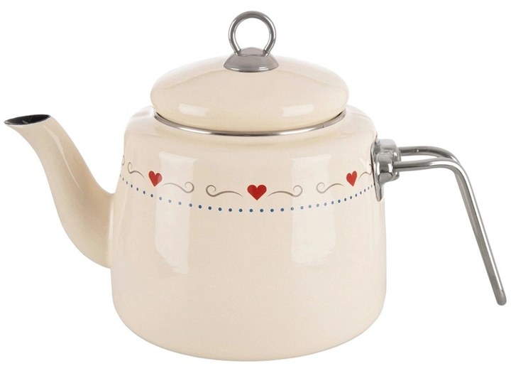 Czajnik Orion Tonca emaliowany Kremowy 1.6 l (8592381228545) - obraz 1