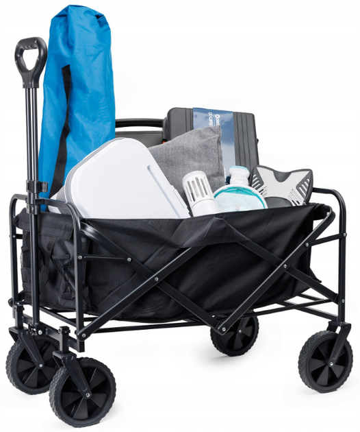 Wózek turystyczny Platinet PCW1057 składany plażowy 110 l Czarny (5907595461467) - obraz 6