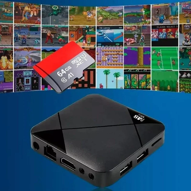 Стационарная игровая приставка консоль micro USB 2 джойстика M8MINI Black (NNM8M-AV) - изображение 4