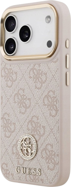 Панель Guess 4G Strass Logo MagSafe для iPhone 17 Pro Pink (3666339529604) - зображення 2