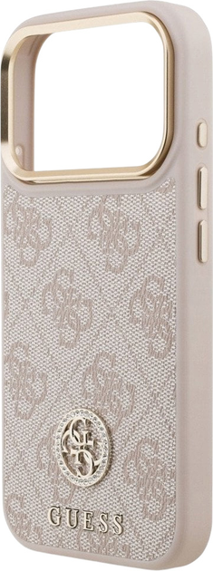 Панель Guess 4G Strass Logo MagSafe для iPhone 17 Pro Pink (3666339529604) - зображення 6