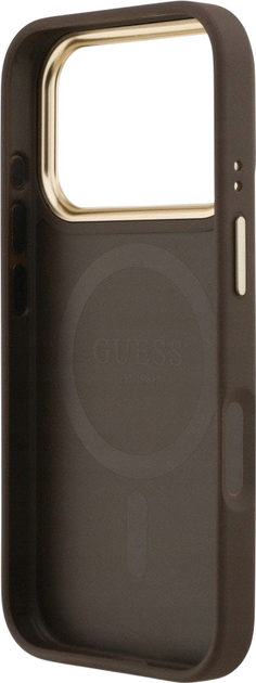 Панель Guess 4G Strass Logo MagSafe для iPhone 17 Pro Brown (3666339529284) - зображення 7
