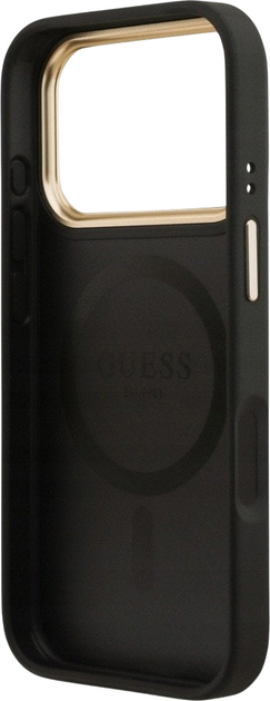 Etui plecki Guess 4G Strass Logo MagSafe do iPhone 17 Pro Black (3666339529123) - obraz 7