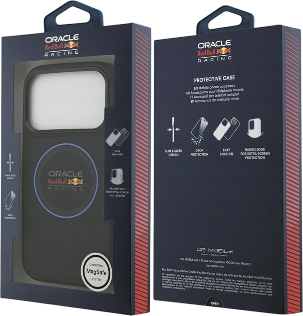 Etui Red Bull Meshed Blue Ring & Metal Buttons MagSafe do Apple iPhone 17 Pro Navy Blue (3666339526870) - obraz 8