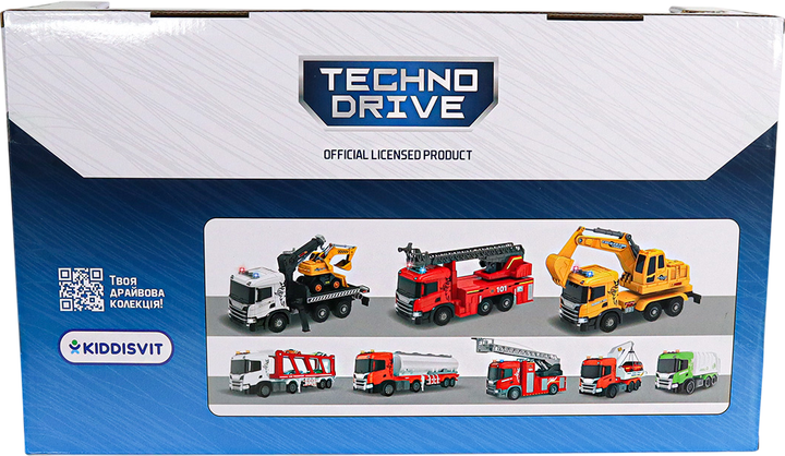 Игрушечная машинка Techno Drive Super Big Truck Пожарная машина Scania со световыми, звуковыми и водными эффектами (5005KS) - изображение 12