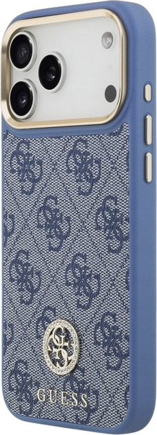 Панель Guess 4G Strass Logo MagSafe для iPhone 17 Pro Max Blue (3666339529451) - зображення 2