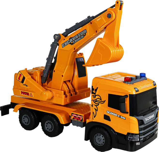 Іграшкова машинка Techno Drive Super Big Truck Екскаватор Scania зі світловими та звуковими ефектами (5006KS) - Фото 8 Іграшкова машинка Techno Drive Super Big Truck Екскаватор Scania зі світловими та звуковими ефектами (5006KS) - зображення 8