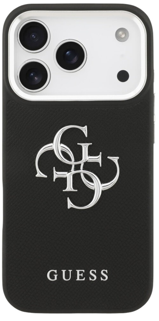 Панель Guess Grained Big 4G & Classic Logo для iPhone 17 Pro Black - зображення 2