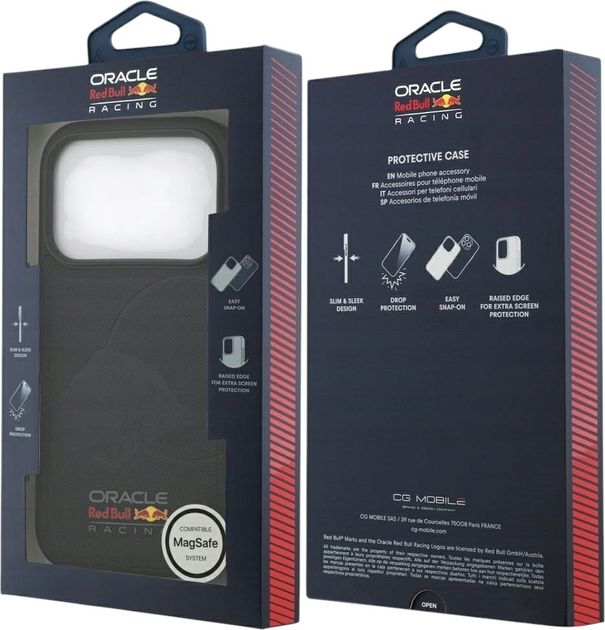 Etui Red Bull Meshed Debossed Bull MagSafe do Apple iPhone 17 Pro Navy Blue (3666339526917) - obraz 8