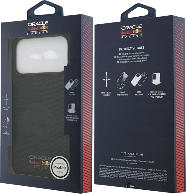 Etui Red Bull Meshed Debossed Bull MagSafe do Apple iPhone 17 Pro Max Navy Blue (3666339526924) - obraz 8