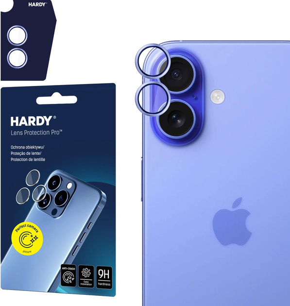 Захисне скло 3MK Hardy Lens Protection Pro do Apple iPhone  17 Blue (5903108669931) - зображення 1
