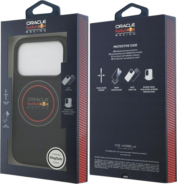 Etui Red Bull Meshed Logo And Red Ring MagSafe do Apple iPhone 17 Pro Navy Blue (3666339526955) - obraz 8