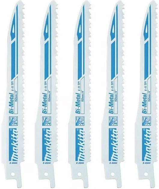 Набір полотен для сабельних пилок Makita 152 x 0.9 мм 5 шт. (B-05044) - зображення 1