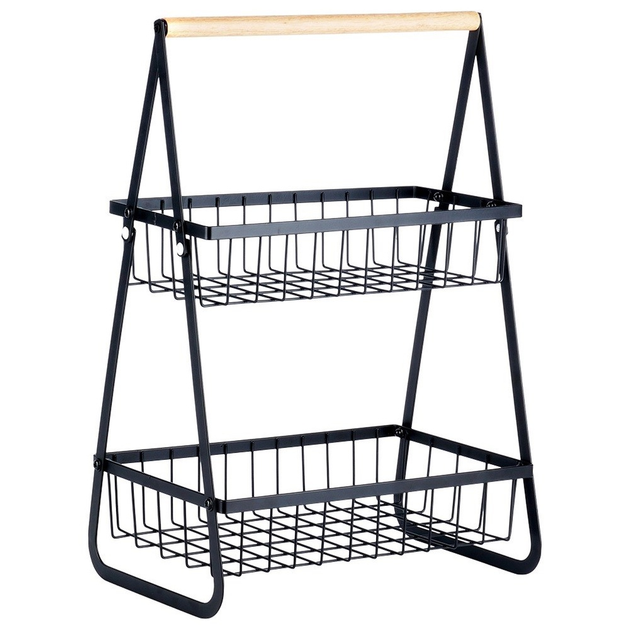 Koszyk na owoce Vilde metalowy Czarny (5904316481872) - obraz 2