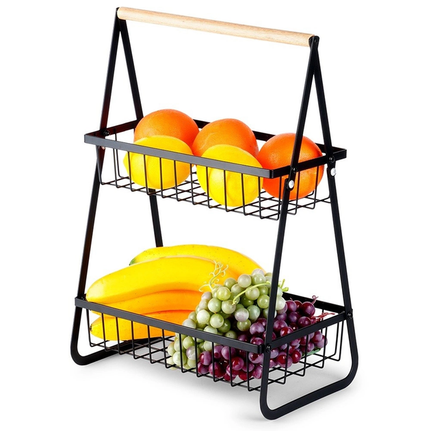 Koszyk na owoce Vilde metalowy Czarny (5904316481872) - obraz 7